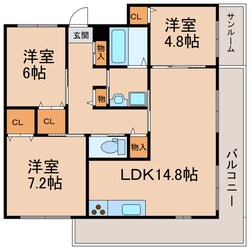 ユニオンヒルズ　Ⅱの物件間取画像